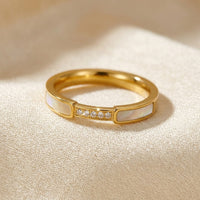 Gold Inlay Band Ring