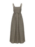 Cartmel Check Maxi Dress Black Cream