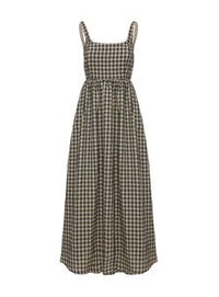 Cartmel Check Maxi Dress Black Cream