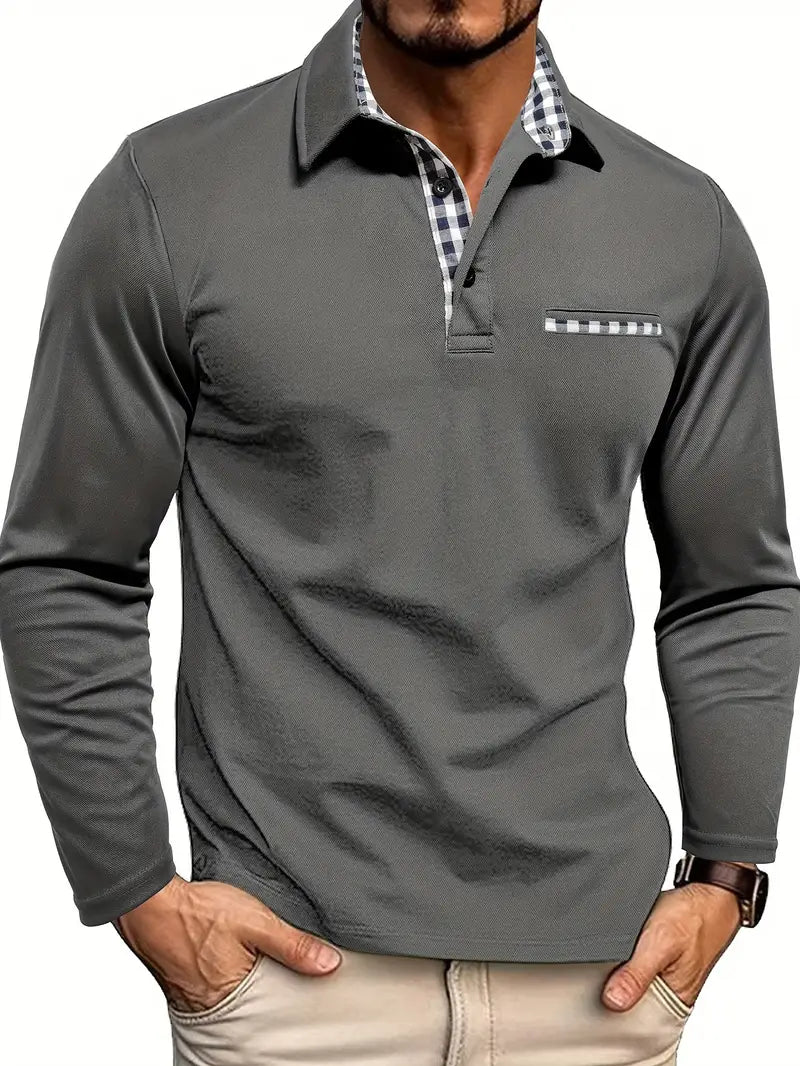 Freddie – Long-sleeved tailored polo shirt