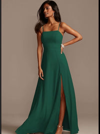 David's Bridal Dress David's Bridal Spaghetti Strap Maxi Dress In Sage