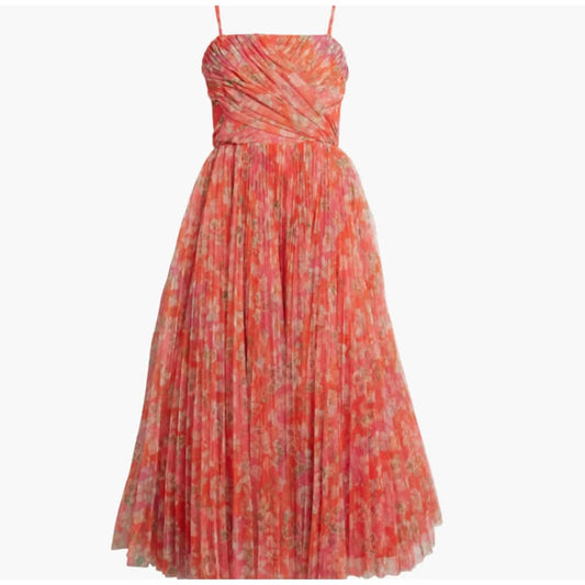 Hutch Dress New, Hutch Quinn Pleated Midi Cocktail Dress In Pink Sz 12
