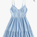 Zaful Blue Dress Size Large Color: Blue Size: L