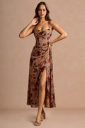 Azazie Aurra Mauve Multi Midi Dress