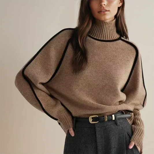 Olivia™ - Essential Turtleneck Sweater – Coffee