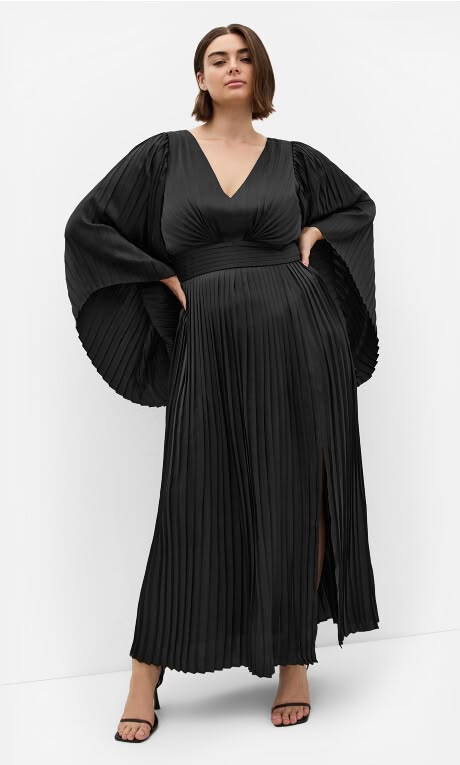 Carmina Pleat Maxi Dress