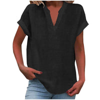 Dahlia | Women's V-Neck Short Sleeve Blouse