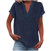 Dahlia | Women's V-Neck Short Sleeve Blouse