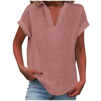 Dahlia | Women's V-Neck Short Sleeve Blouse