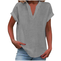 Dahlia | Women's V-Neck Short Sleeve Blouse