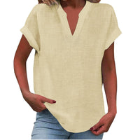 Dahlia | Women's V-Neck Short Sleeve Blouse