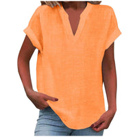 Dahlia | Women's V-Neck Short Sleeve Blouse