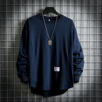 Daxwell | Men's Oversized Crew Neck Long Sleeve Tee