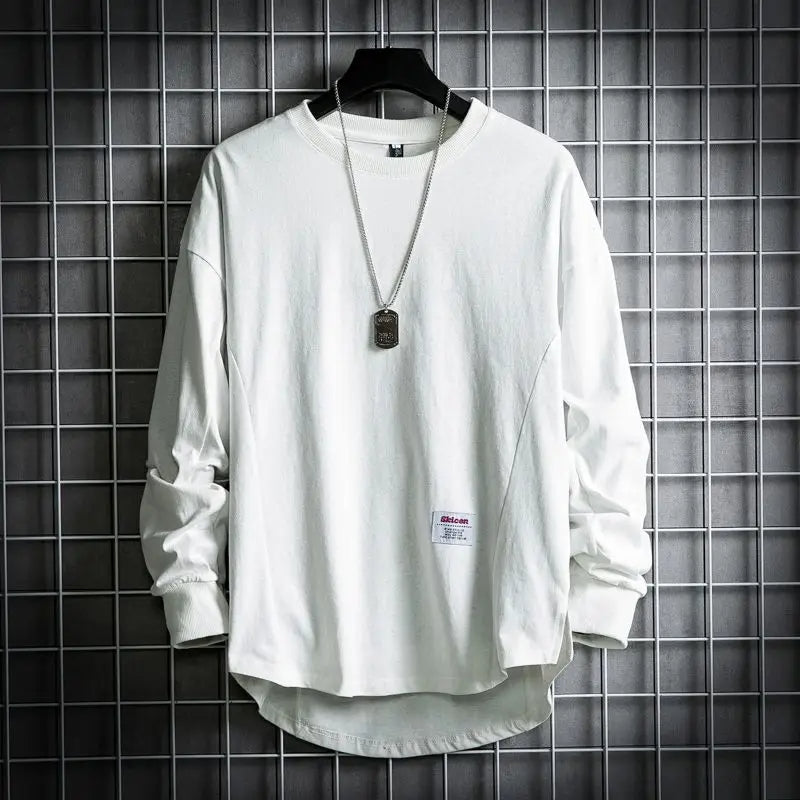 Daxwell | Men's Oversized Crew Neck Long Sleeve Tee