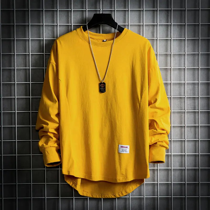 Daxwell | Men's Oversized Crew Neck Long Sleeve Tee