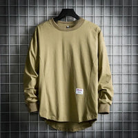 Daxwell | Men's Oversized Crew Neck Long Sleeve Tee