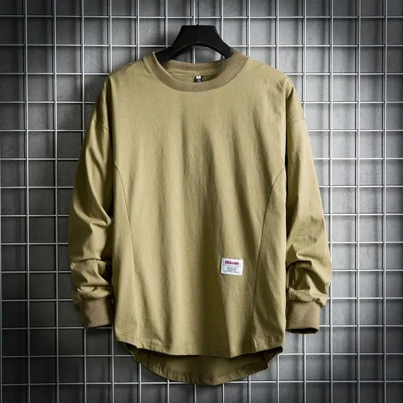 Daxwell | Men's Oversized Crew Neck Long Sleeve Tee