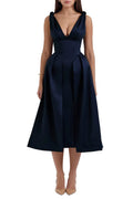 Paloma Plunge Neck Sleeveless Midi Dress (Women)