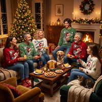 Niamh – Soft Festive Sweater with Cat Detail