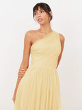 Anaya With Love Recycled Buttercream One Shoulder Maxi Dress