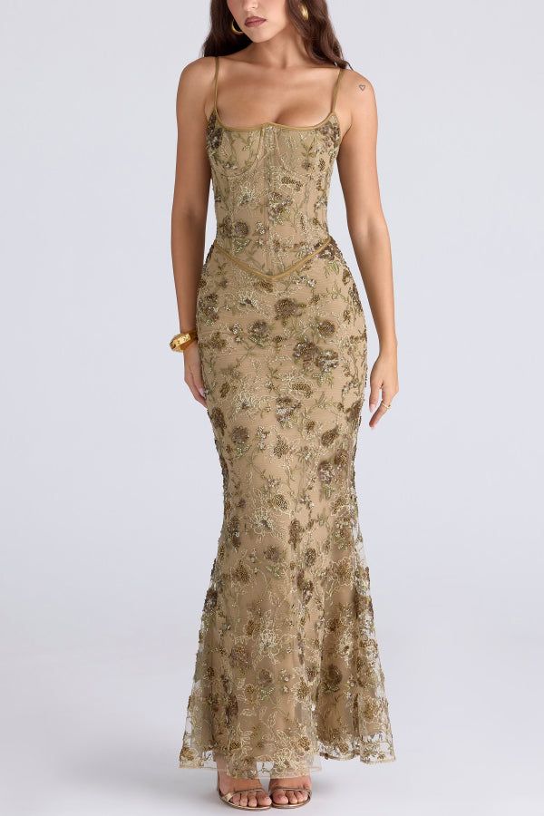 Stylish Sleeveless Halter Neck Slim Fit Backless Tie Up Elegant Maxi