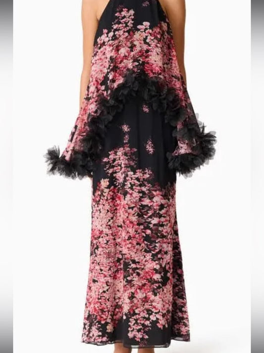 Elliatt Dress Elliatt Tulsia Floral Gown Color: Black Pink Size: Xs