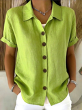 Zosia - Classic Button Front Cotton Blouse
