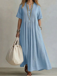 Tessy – Flowing Pleated Elegant Dress