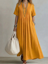 Tessy – Flowing Pleated Elegant Dress