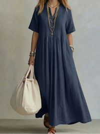 Tessy – Flowing Pleated Elegant Dress