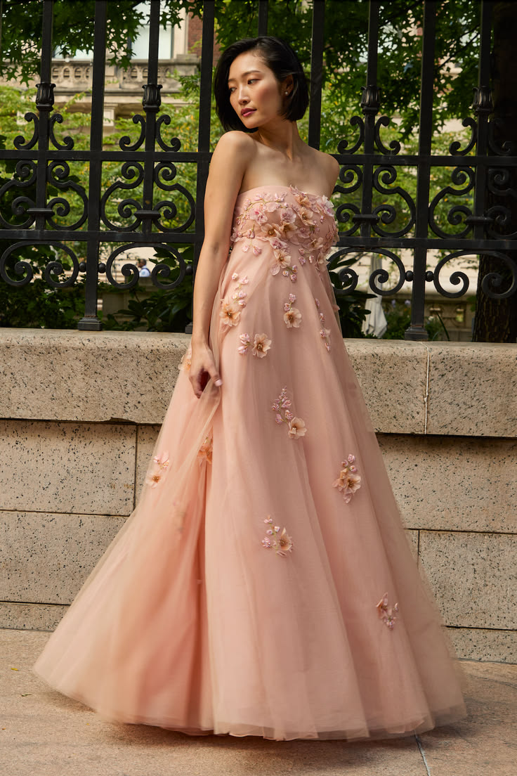 Embroidered Scarlett Gown Blush