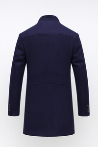 Jonah - Wool Blend Overcoat with Stand Collar