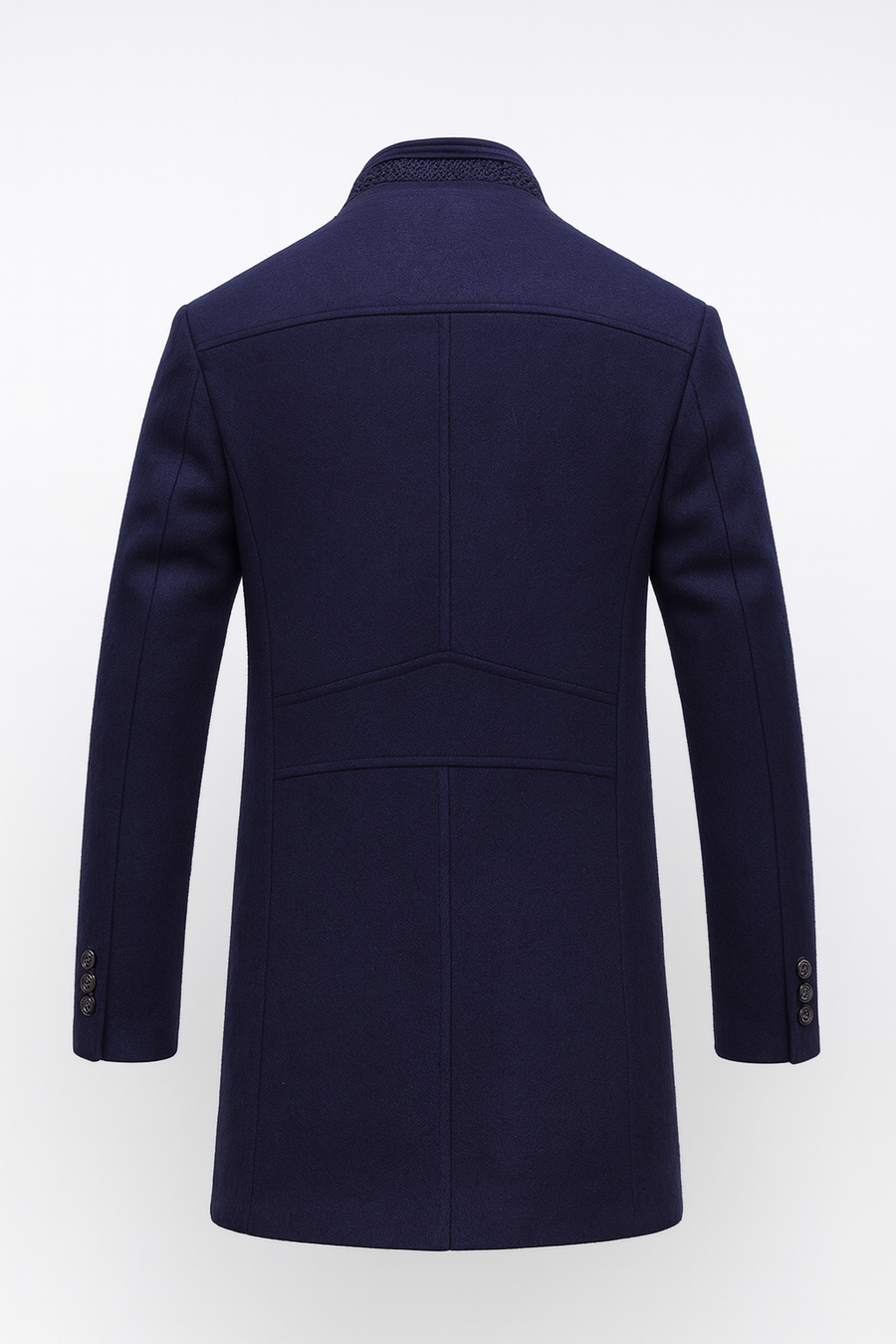 Jonah - Wool Blend Overcoat with Stand Collar