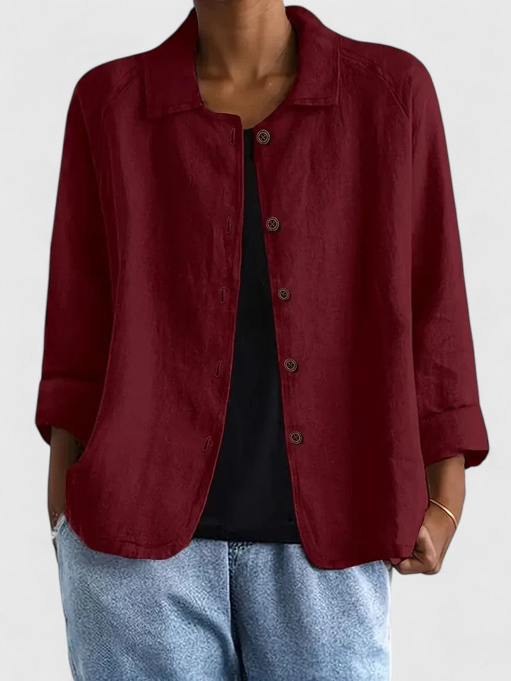 Claudine | Sophisticated Top Red