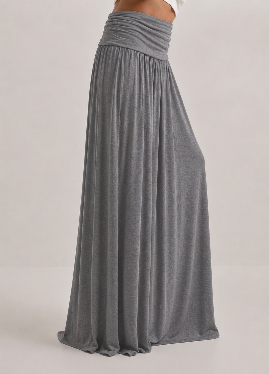 Juliette - Ruched Low-Rise Maxi Skirt