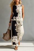 Rachele - Silk Floral Two-Piece Set