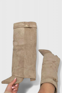 Delphina | Women's Pointed Toe Knee High Boots