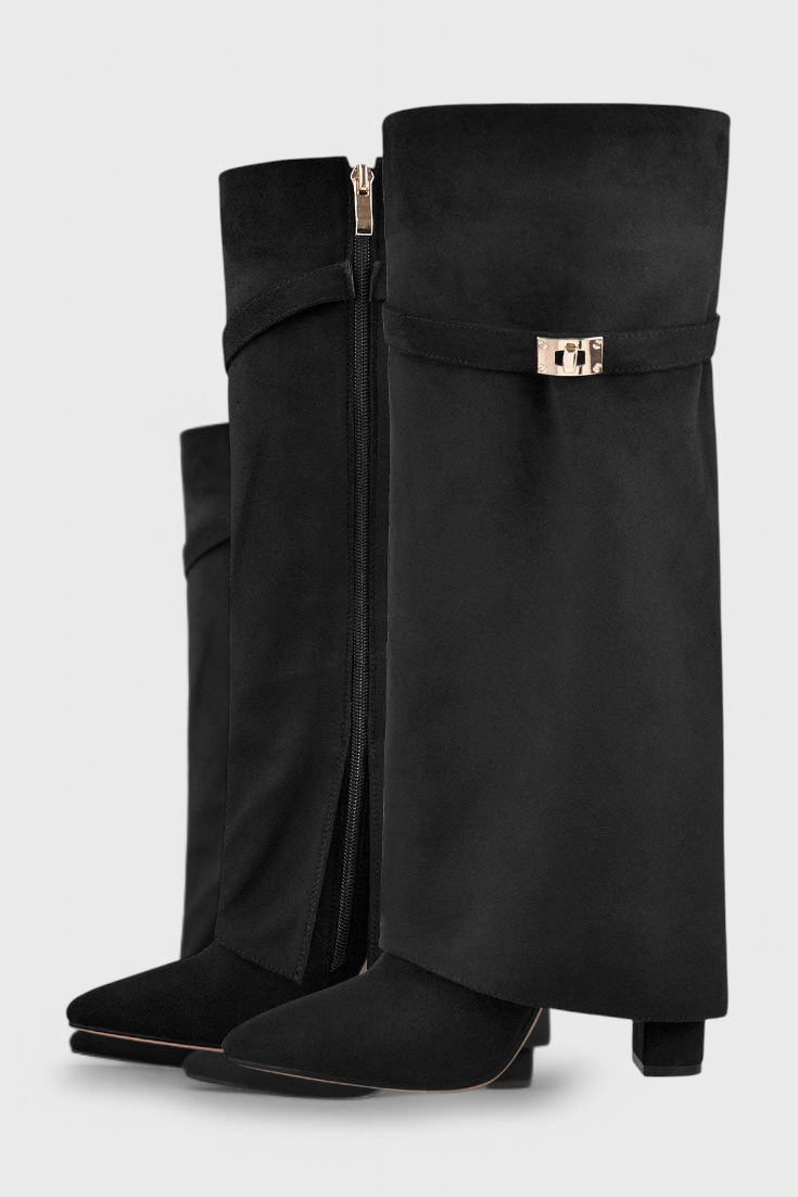 Delphina | Women's Pointed Toe Knee High Boots