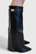 Black Faux Leather