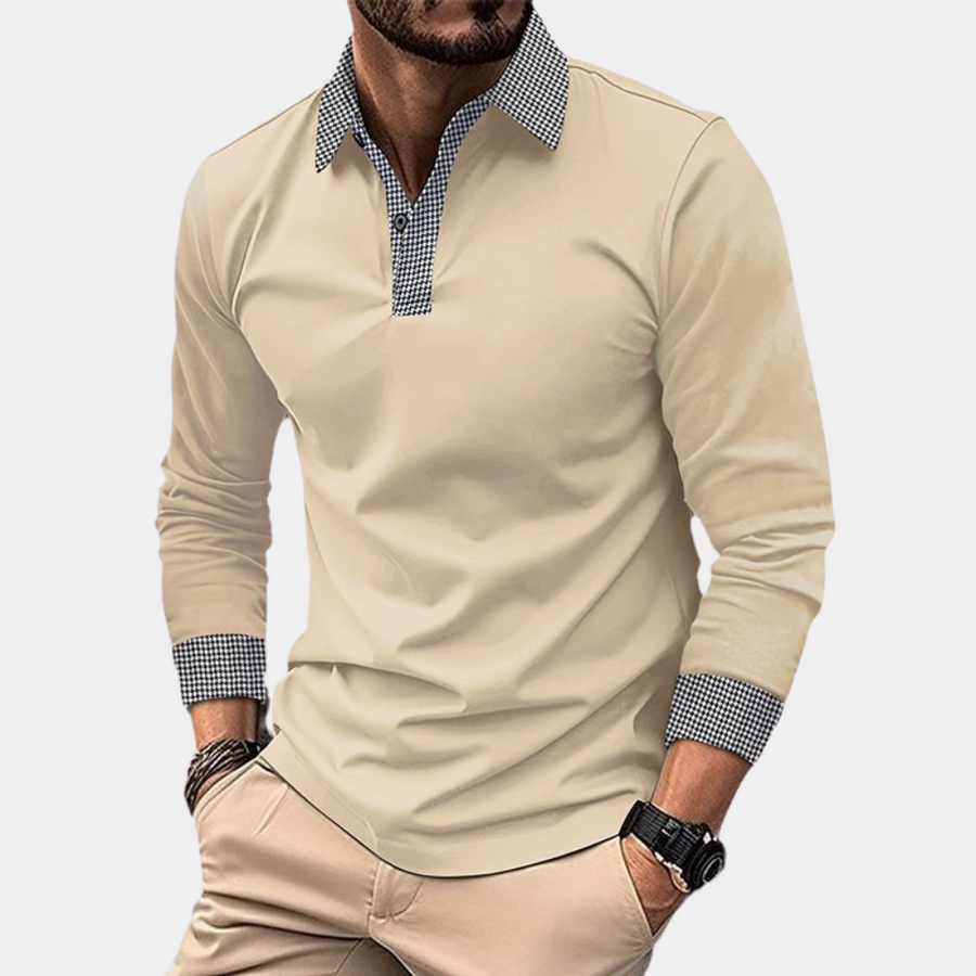 Devereux | Men's Long Sleeve Slim Fit Polo Shirt