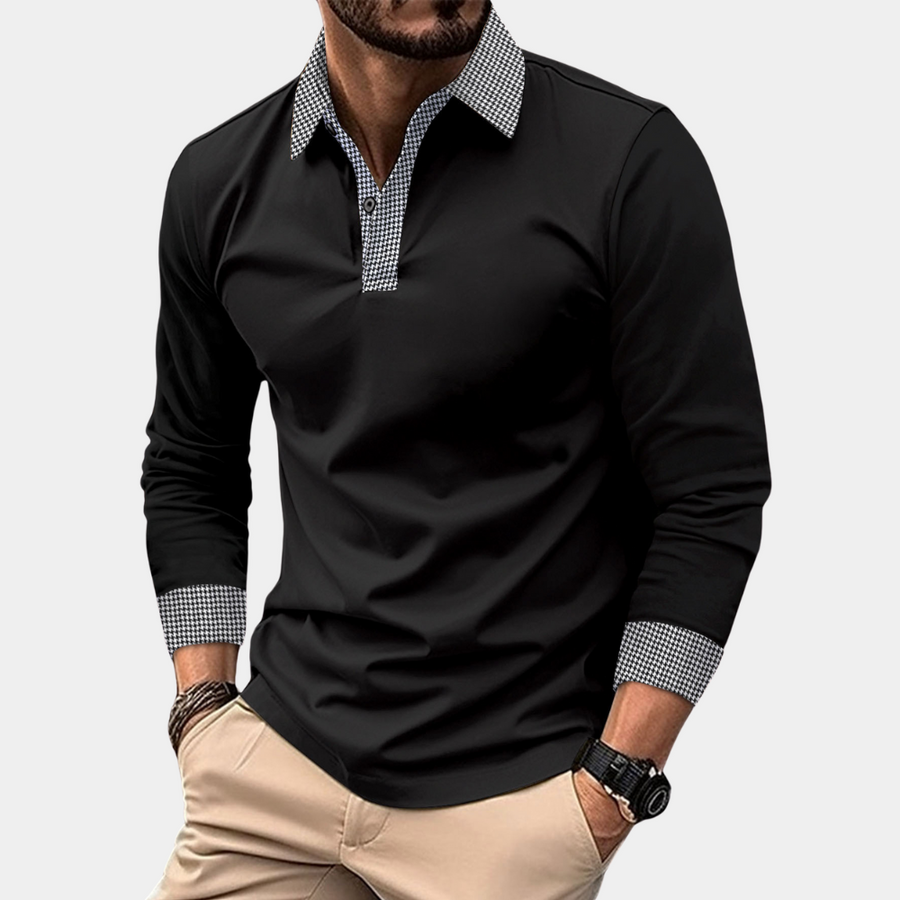 Devereux | Men's Long Sleeve Slim Fit Polo Shirt