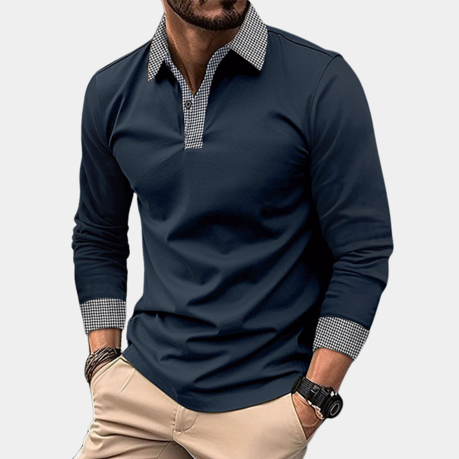 Devereux | Men's Long Sleeve Slim Fit Polo Shirt