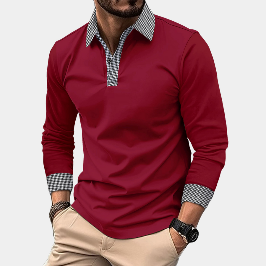 Devereux | Men's Long Sleeve Slim Fit Polo Shirt