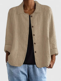 Claudine | Sophisticated Top Khaki