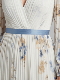 Pippa – Floral V-Neck Long Sleeve Maxi Dress