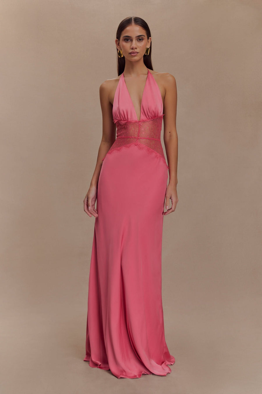 Dinah Lace Maxi Dress Pink