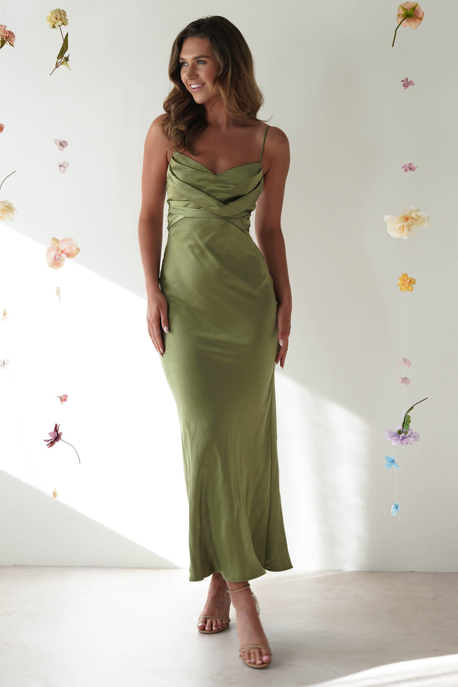 Everleigh Soft Satin Midi Dress