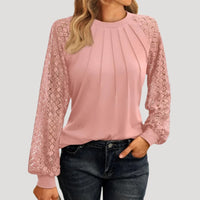 Doriane | Women's Lace Sleeve Round Neck Blouse