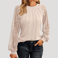 Doriane | Women's Lace Sleeve Round Neck Blouse