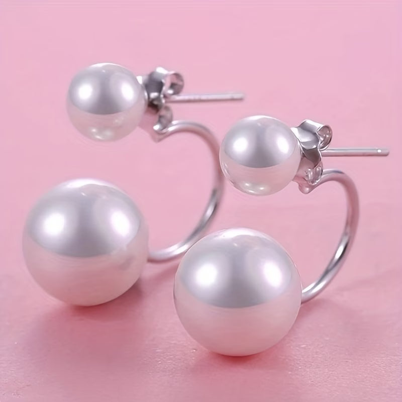 Dahlia – Double Pearl Statement Earrings